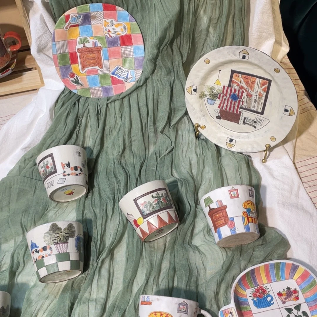 景德镇集市摊位红