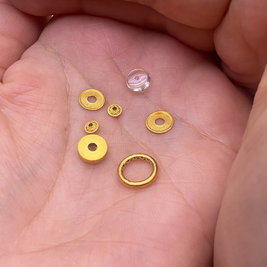 开***罗水晶珠宝半成品18K金镶嵌配件定制