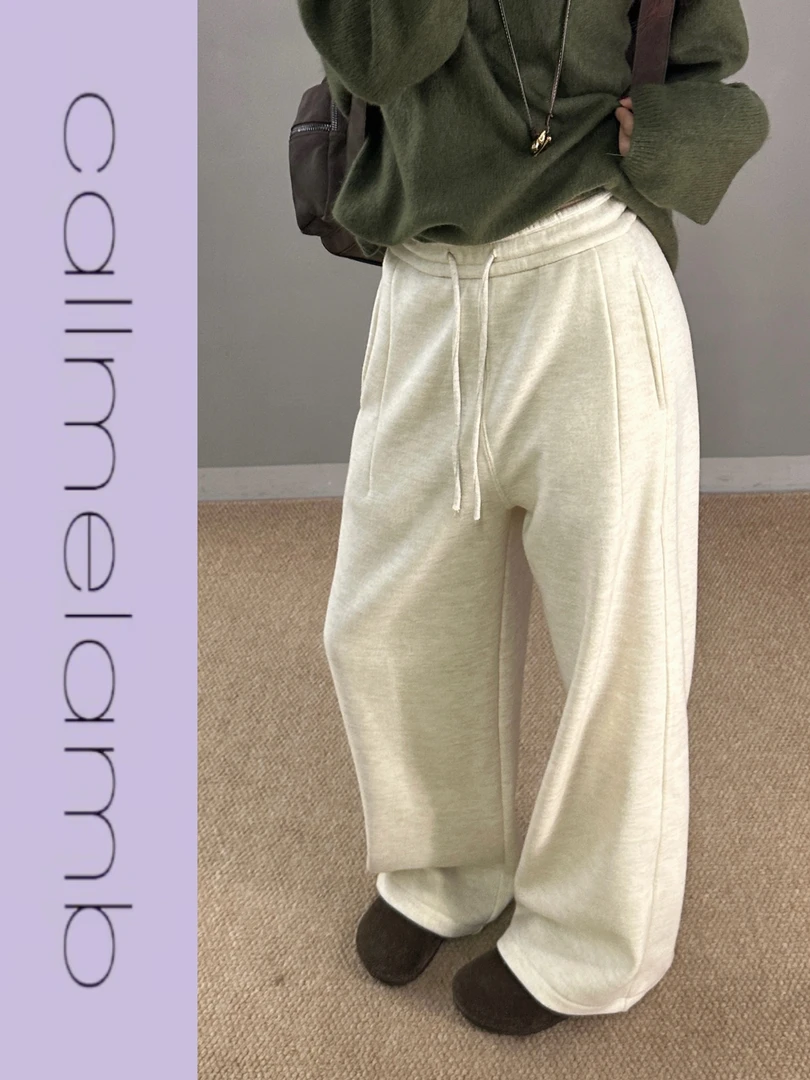 “双色椰奶绒”呢感加厚加绒通勤百搭遛弯裤卫裤秋冬保暖