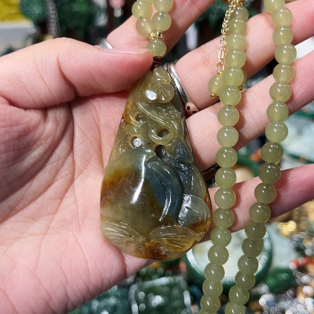 未镶嵌岫玉毛衣链