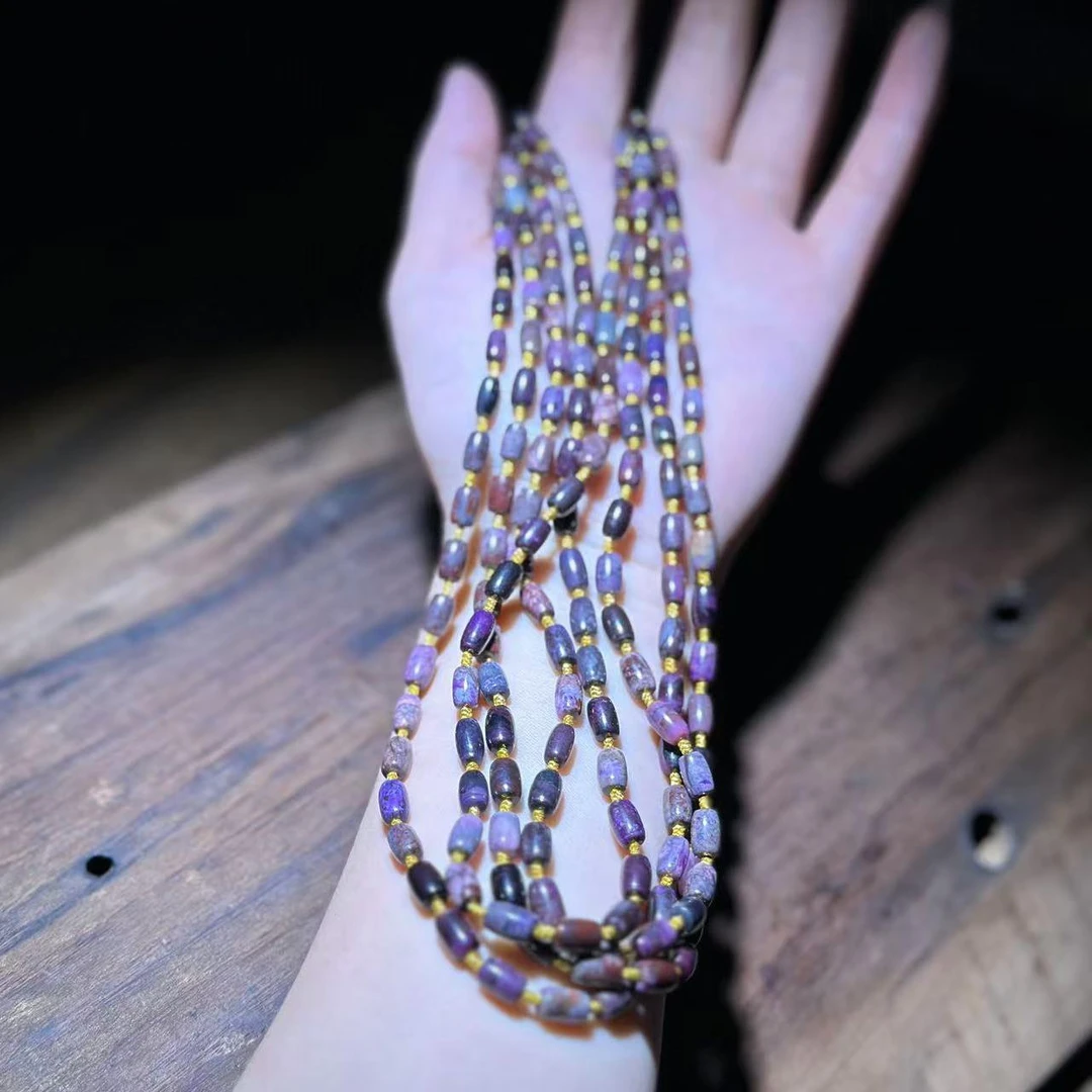 非金属玻璃吊坠 YS8846 丝绒紫色SJL项链