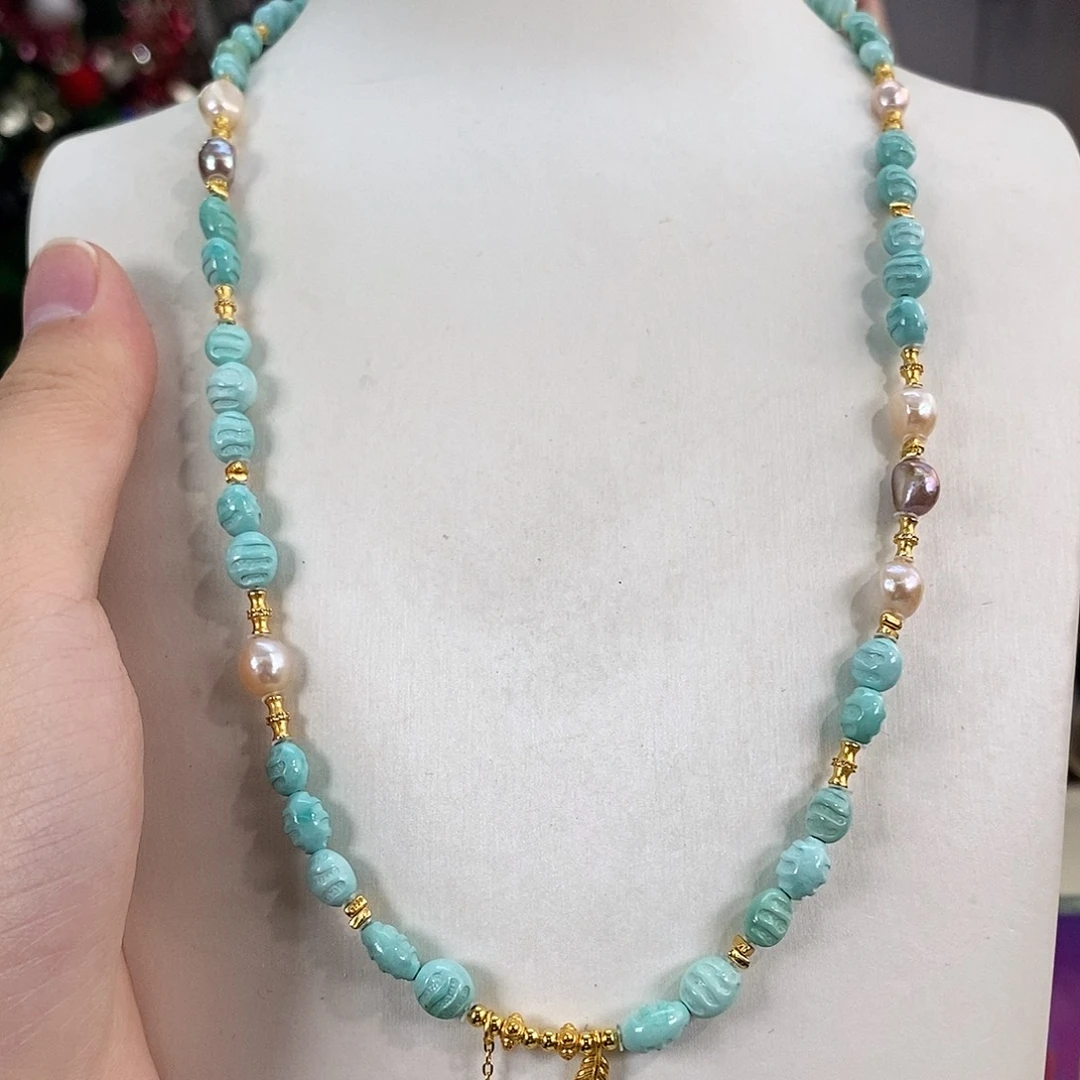 绿松石银S925镀金镶嵌珠宝奇石