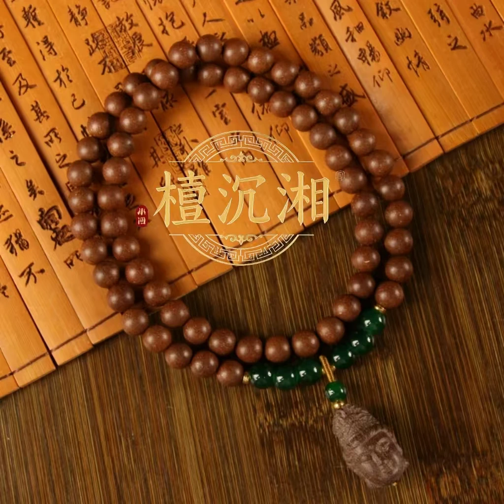 龙涎香DIY多圈合香珠雕刻佛头念珠手串