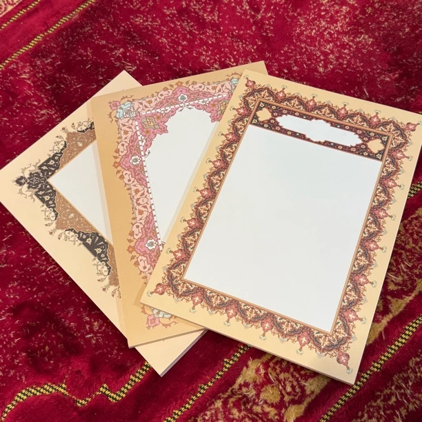 加厚宋锦宣纸卡纸半生半熟微喷蜡染小楷毛笔字书法专用纸