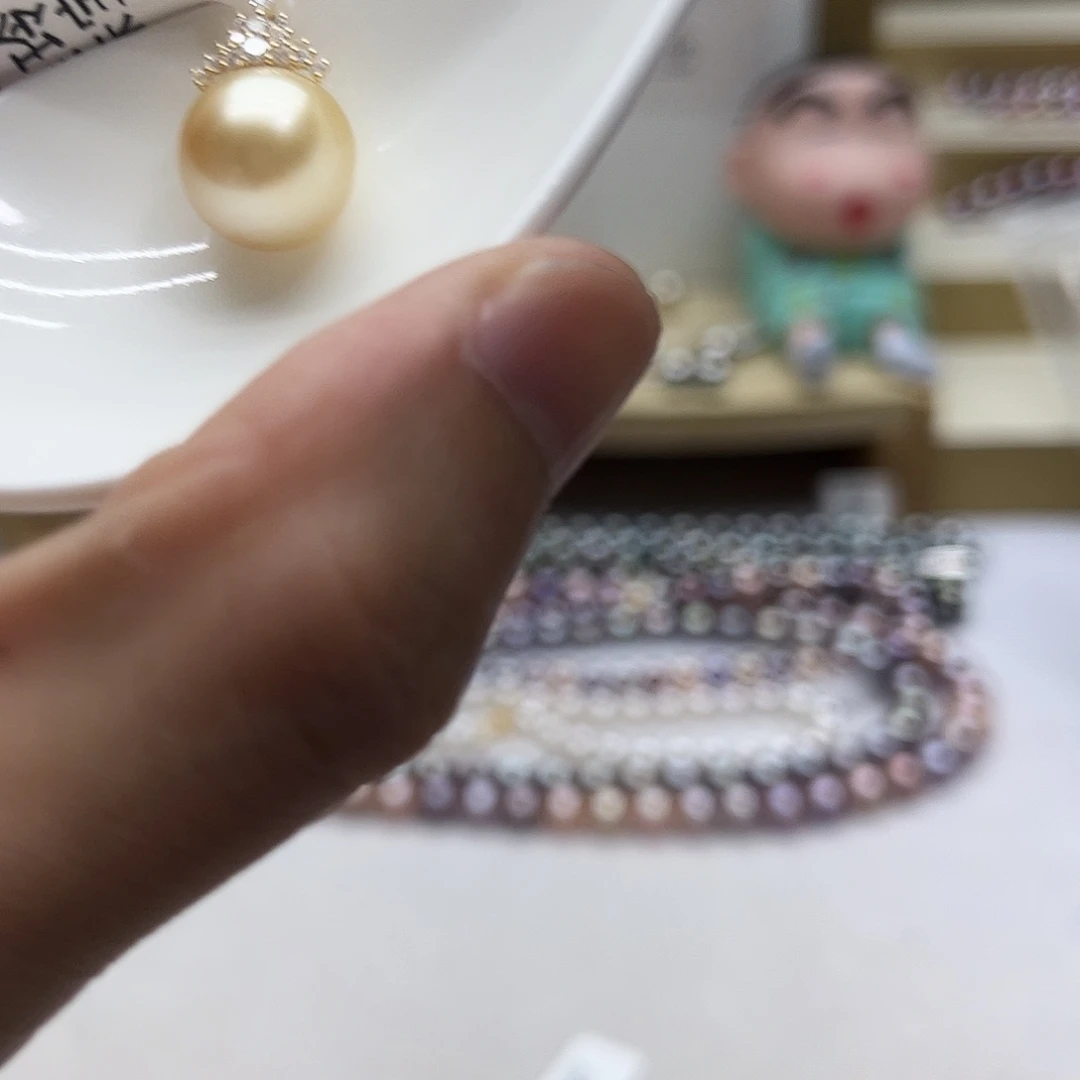海水珍珠18K金镶嵌颈饰