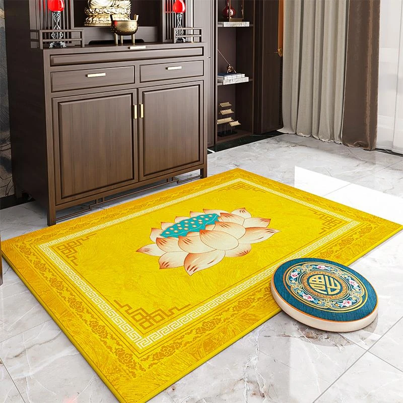 桌柜下莲花地毯拜垫跪垫家用烧香磕头跪拜地垫寺庙祠堂朝拜祈祷垫