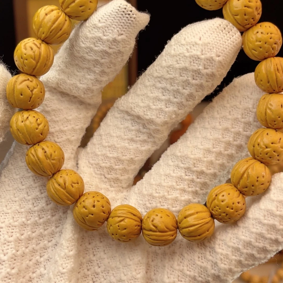 吊坠桃核盘锦野生无修小黄桃边维同尺矮壮黄油蜡皮