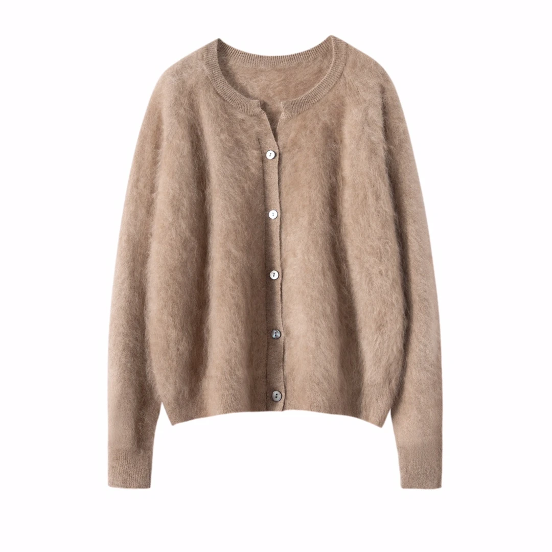 保暖木耳边两穿羊绒衫毛针织衫时尚针织女上衣圆领MAX-W22505