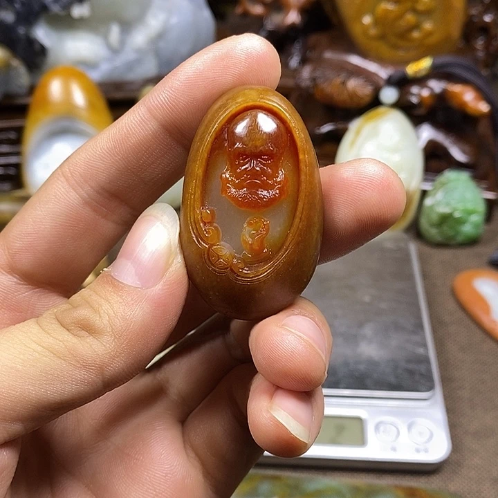 白***法和田玉未镶嵌挂件