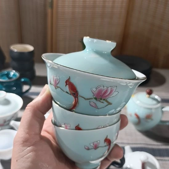 陶瓷盖碗茶杯茶叶罐主人杯