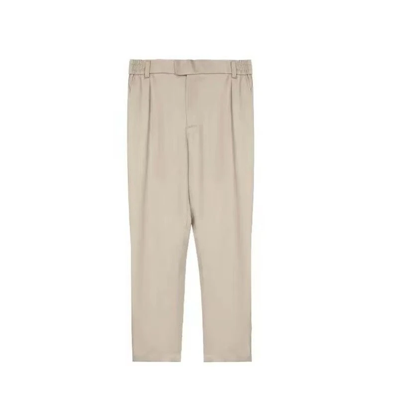 商务轻奢夏季男士宽松舒适纯色直筒裤潮流时尚薄款简约百搭休闲裤