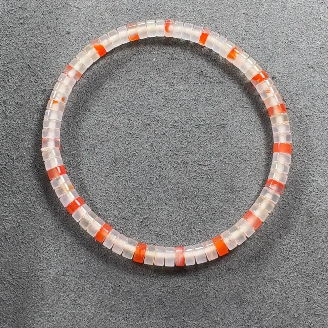 南红玛瑙未镶嵌手串尺寸4.7