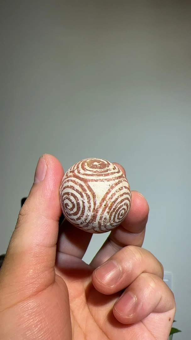 吉州窑彩绘捶丸