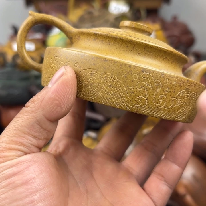 茶壶紫砂紫砂壶把裂