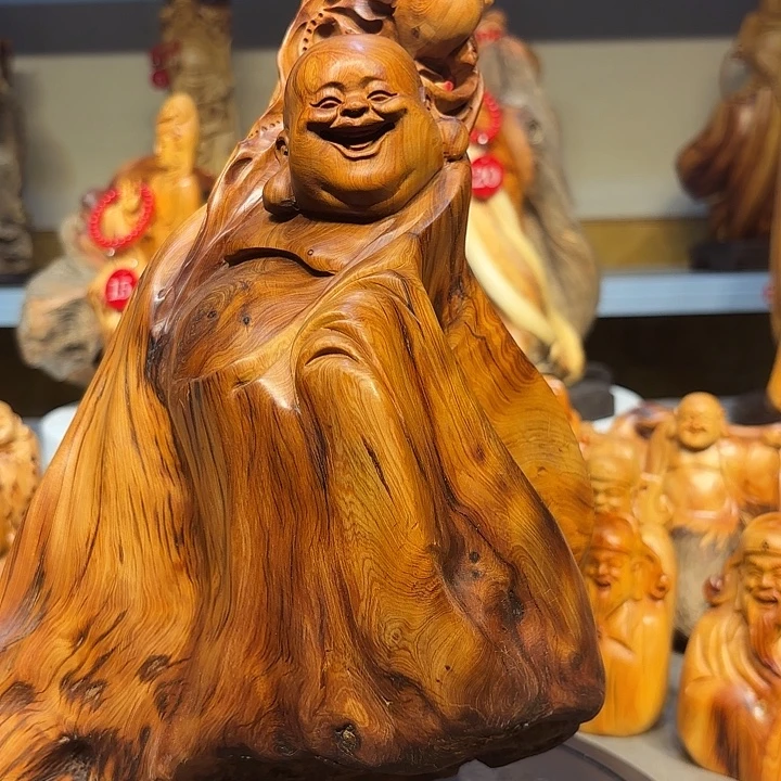 柏木太行崖柏弥勒佛