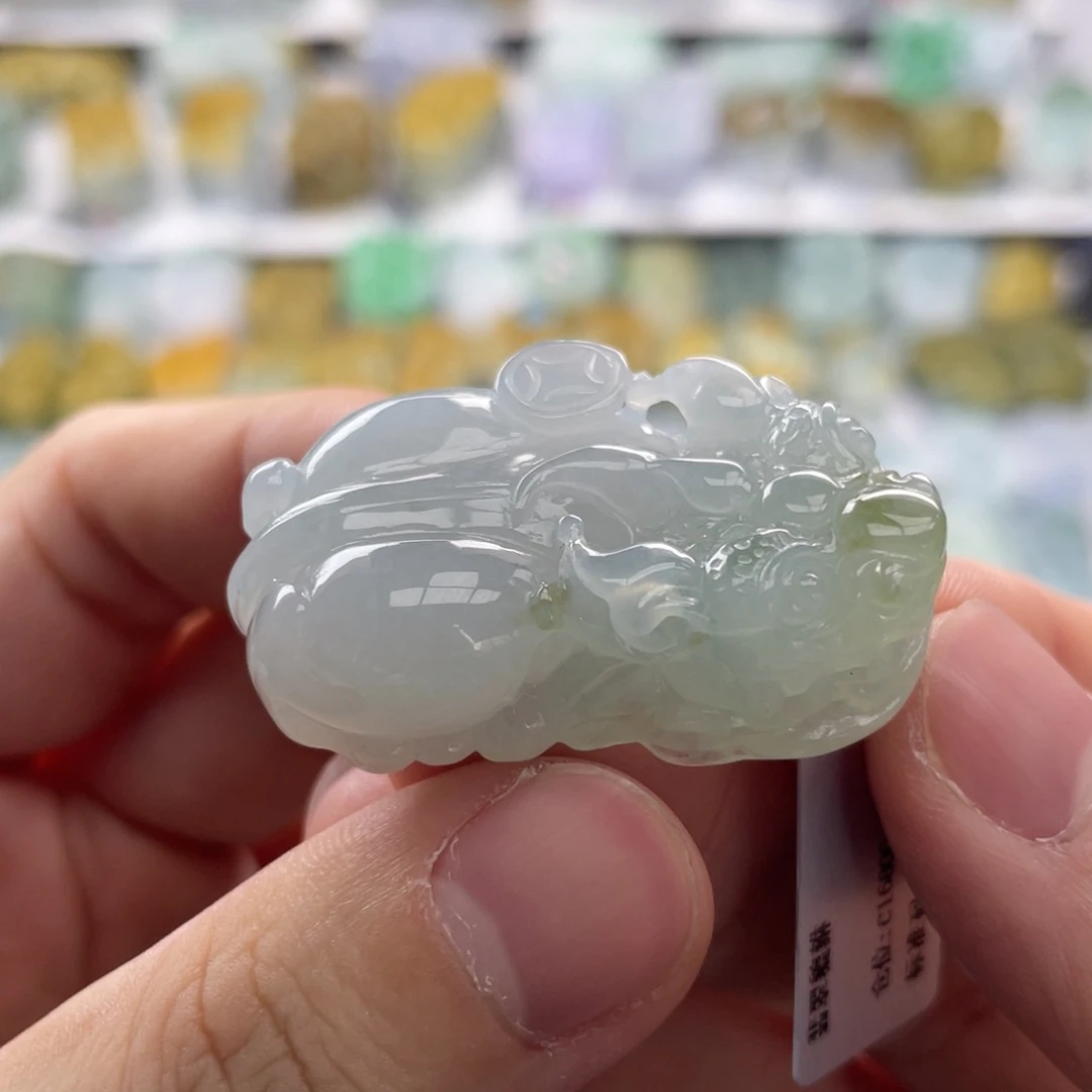 翡翠未镶嵌颈饰貔貅29