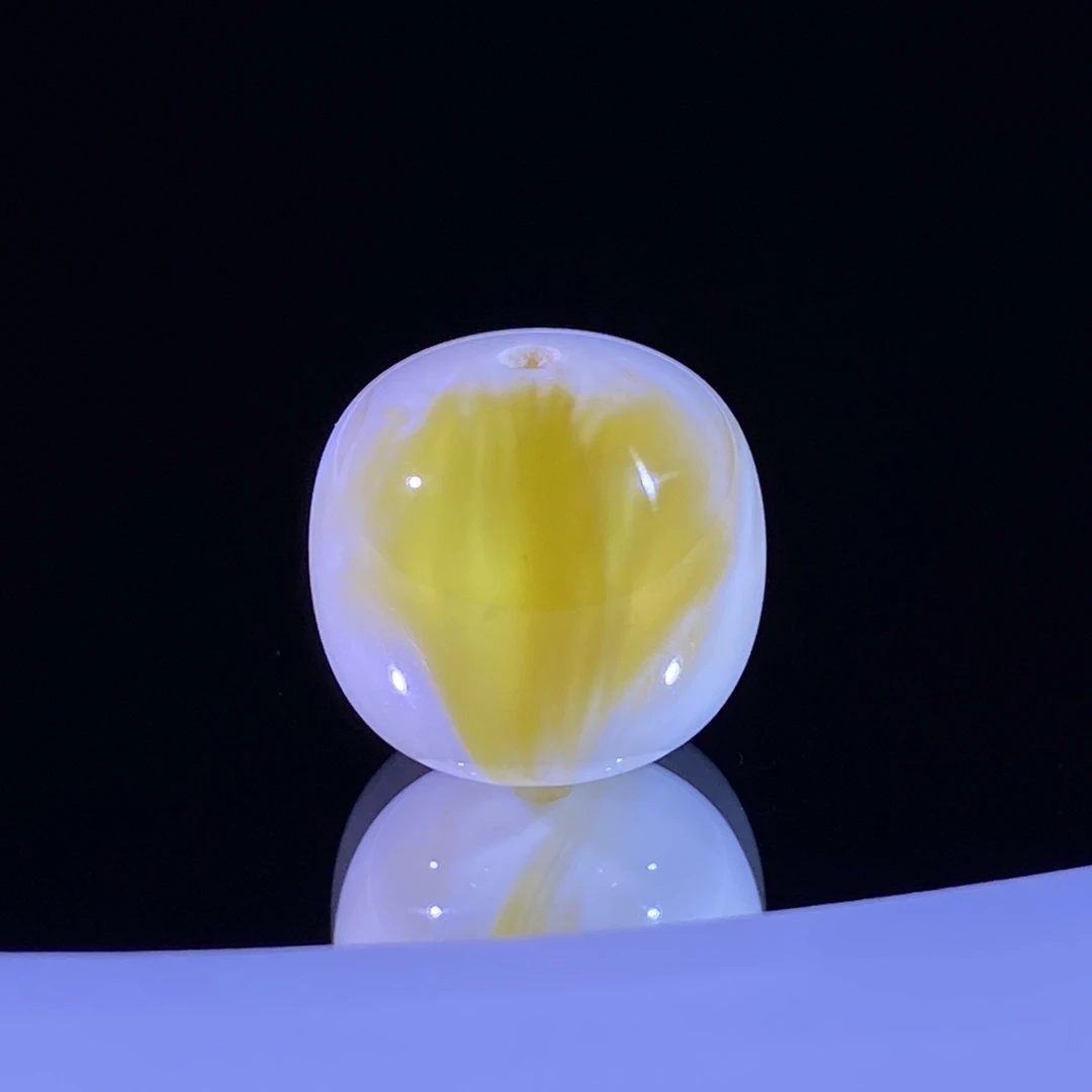 11.5mm金漆白橘金拉丝溶洞蜜蜡老型 全品配串好看妖