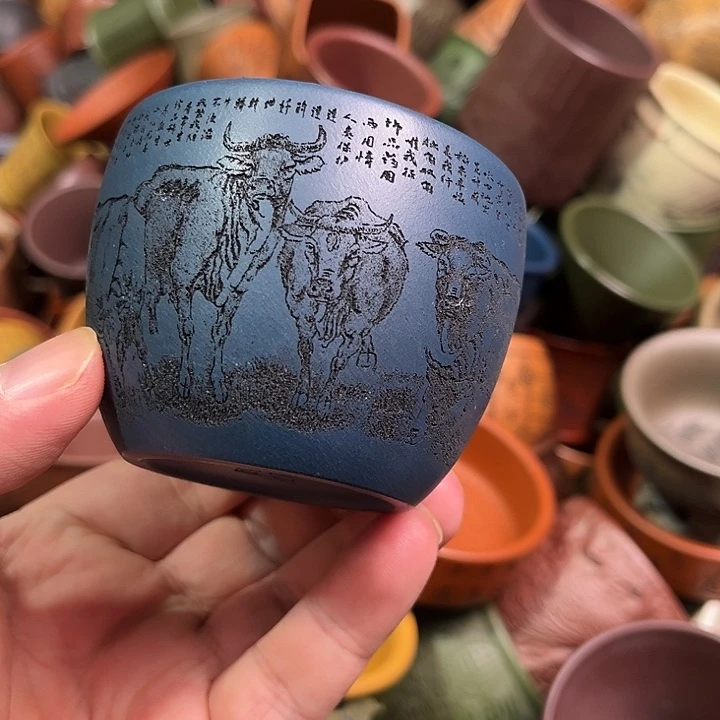 紫砂茶杯全手工紫砂主人杯