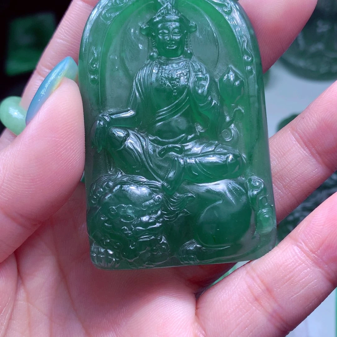 定制翡翠未镶嵌天然缅甸翡翠A货毛货挂件