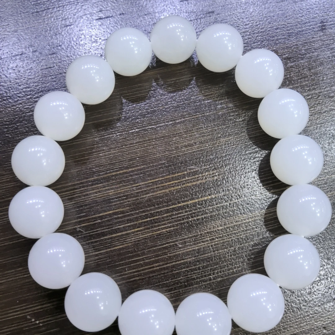 和田玉圆珠手串卡12