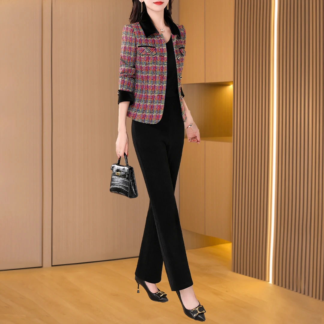 【可蓓儿】品牌高级轻奢小香风套装女2025新款早秋时尚贵夫人妈妈装