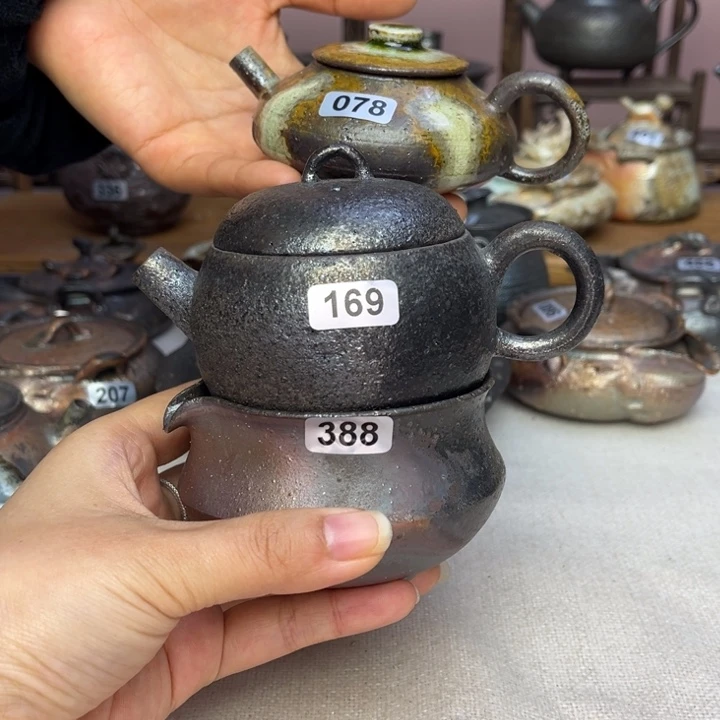 壶遍**开裸柴烧陶瓷茶具
