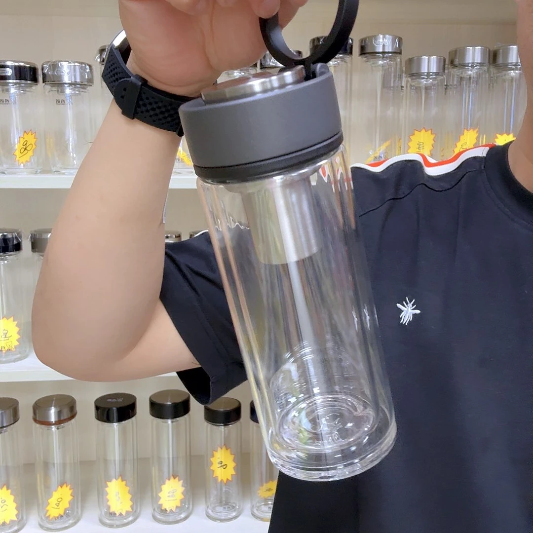 群***人水晶玻璃盖子款410 毫升万象双层