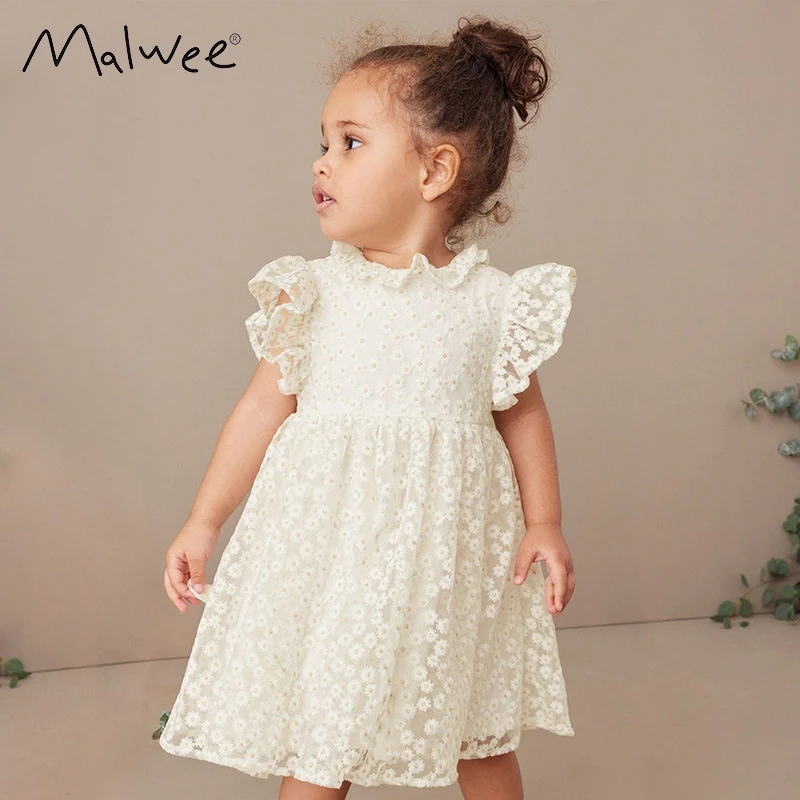 女童公主裙夏装新款欧美童装小女孩宝宝纯棉公主裙儿童舒适白裙子