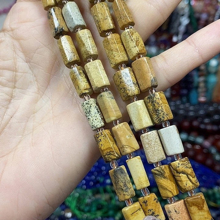 玛瑙/玉髓未镶嵌珠宝半成品天然图画石卡7*12mm