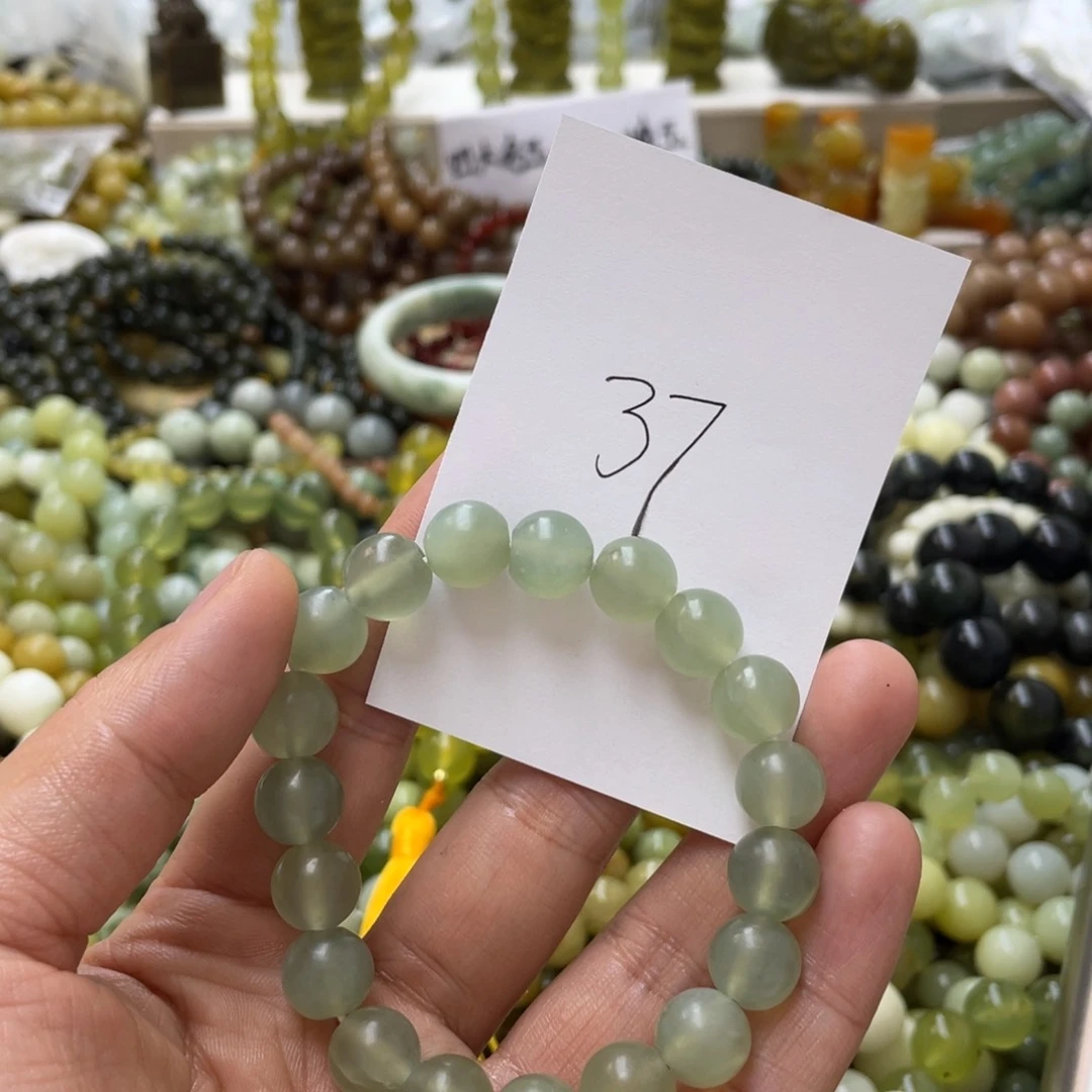 蛇纹石玉手链合金