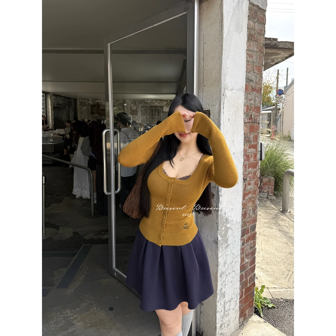 黑泽玄七BSEVENI“毛衫精选系列”soft软黄金混纺！logo刺绣圆领 4色