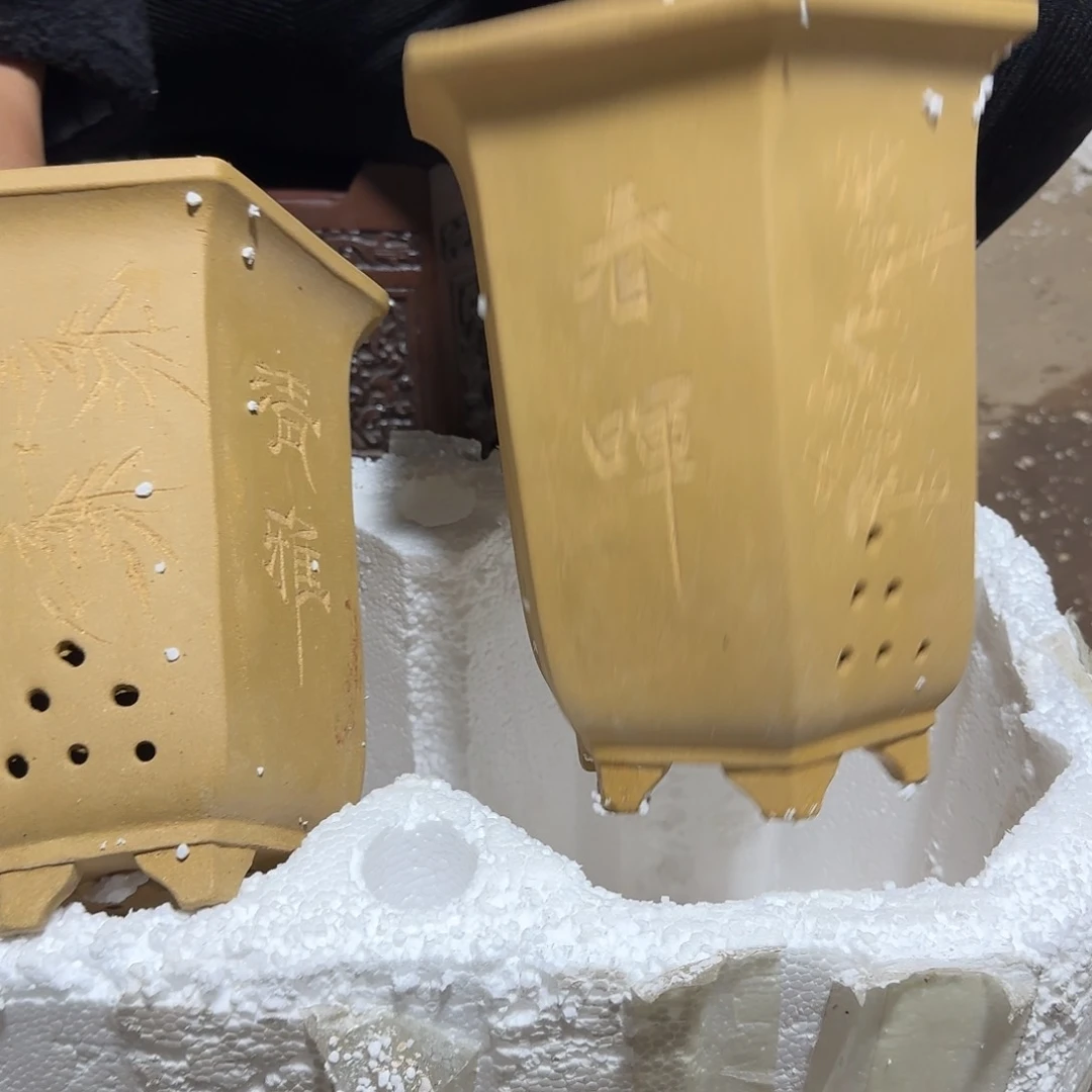 紫砂花盆口径19高度20