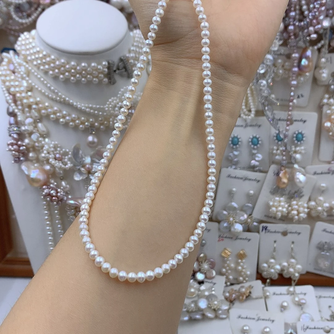 Z***W银S925镶嵌项链耳饰淡水珍珠