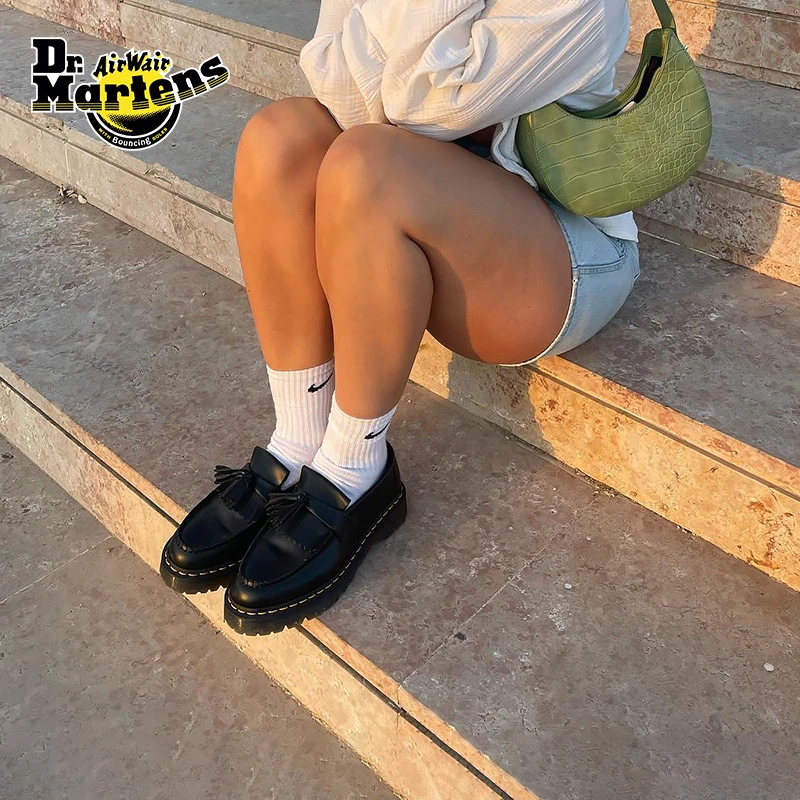 Dr.Martens Adrian Bex男早秋一脚蹬增高小厚底乐福皮鞋26957001