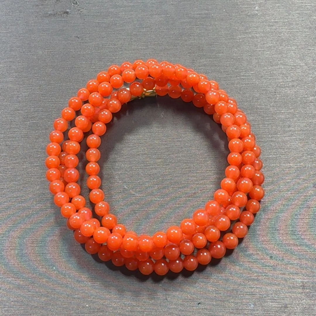 南红玛瑙未镶嵌多圈尺寸4.8