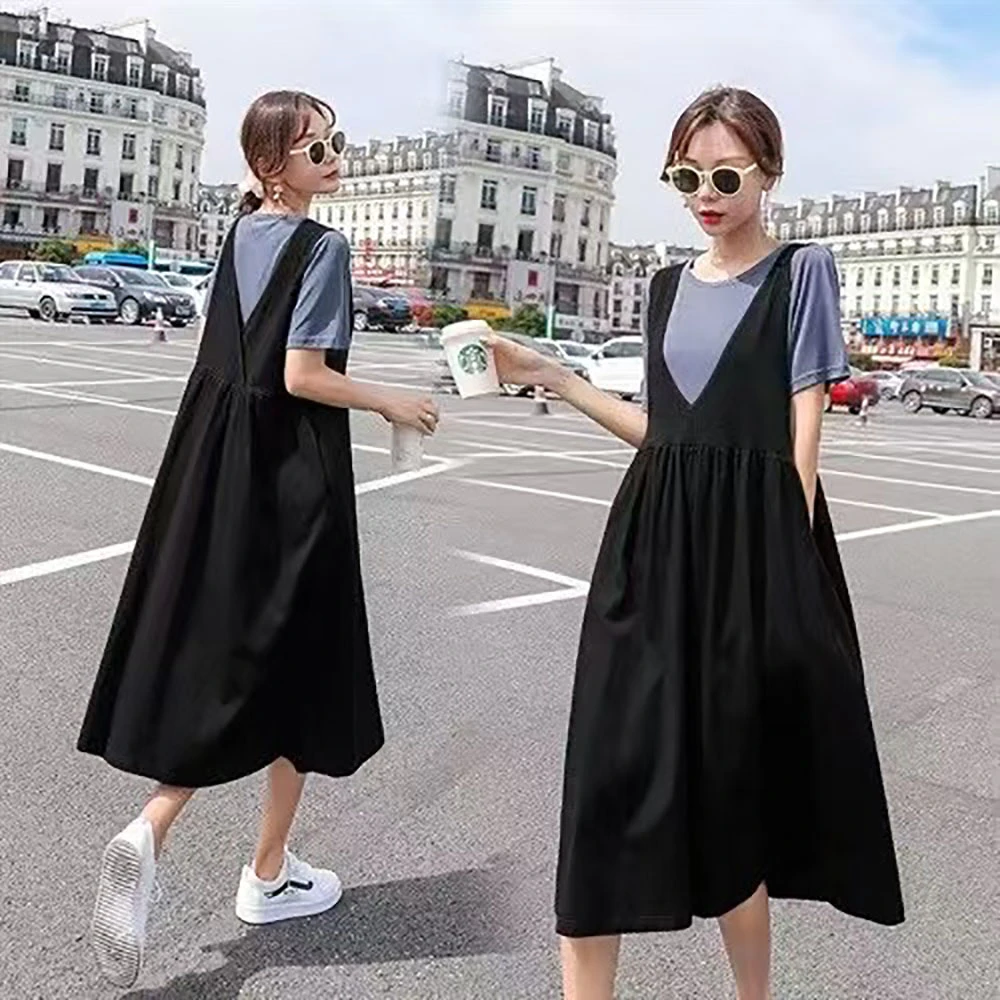 457 赫本风复古法式背带裙背心裙连衣裙长裙a字裙