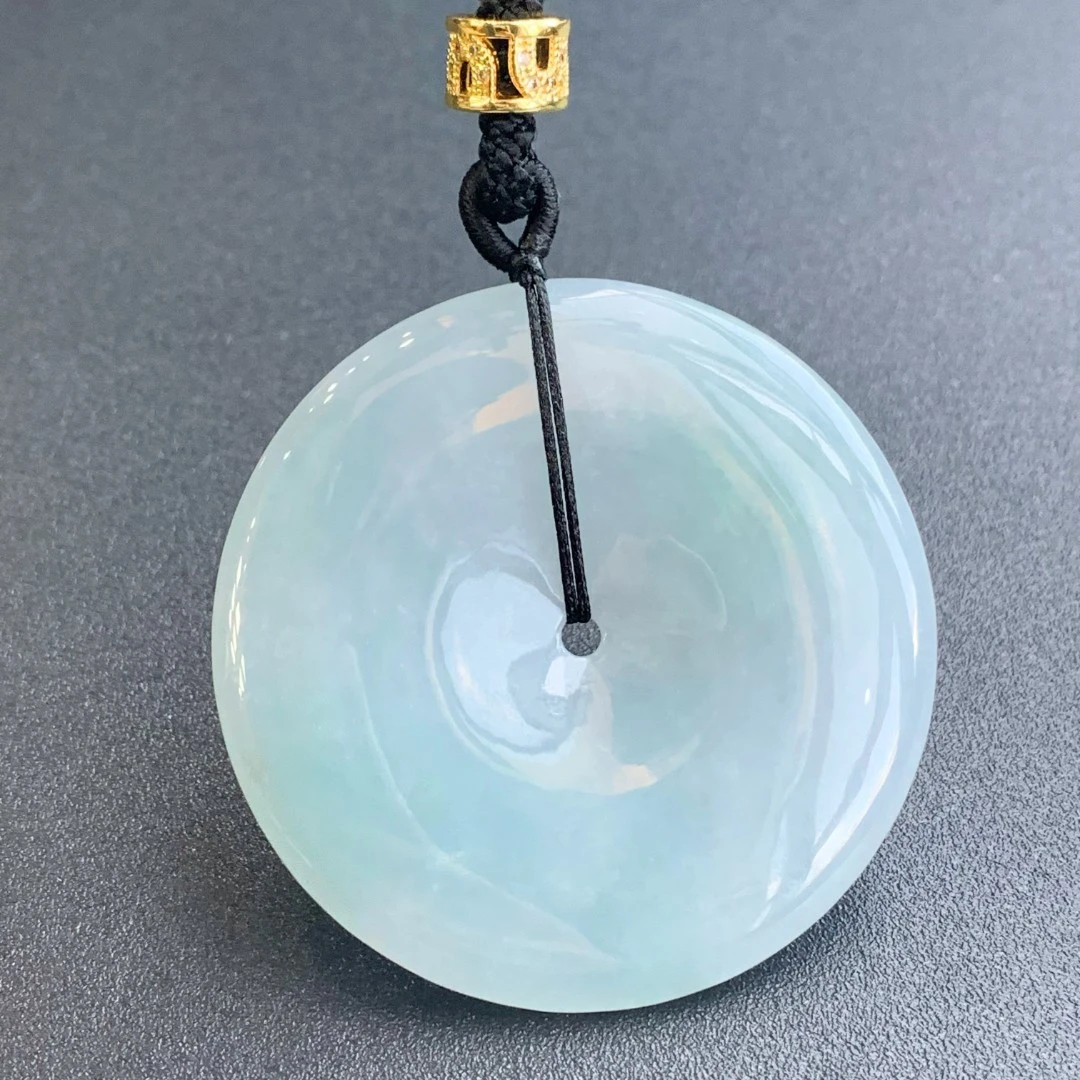 八七珠宝天然翡翠QC种水平安扣 多样性发一件