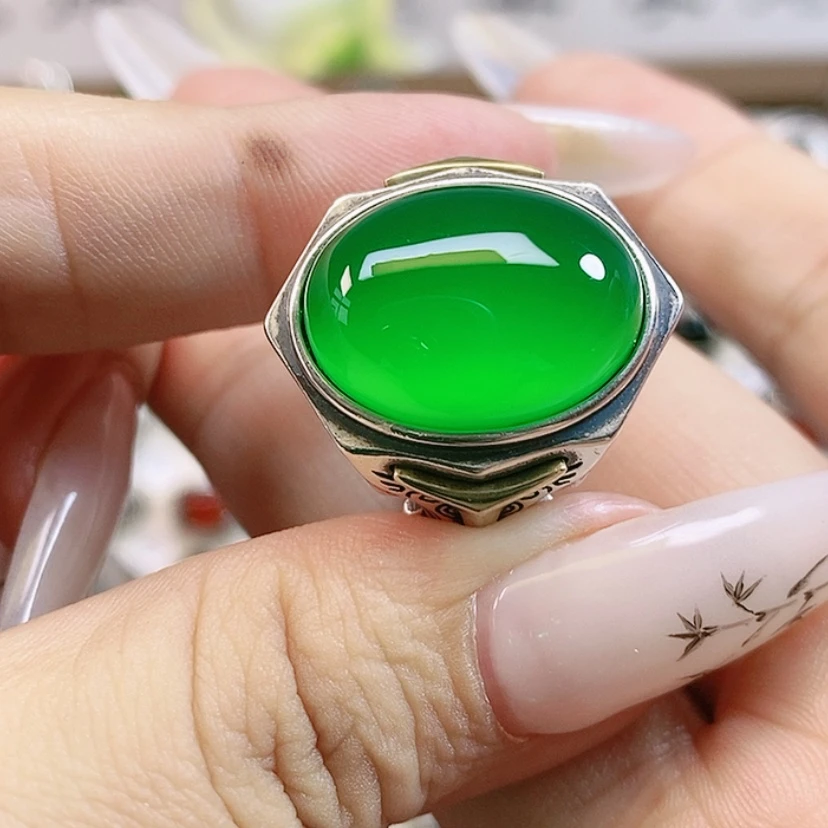 【闪购商品】玛瑙/玉髓戒指银S925镶嵌