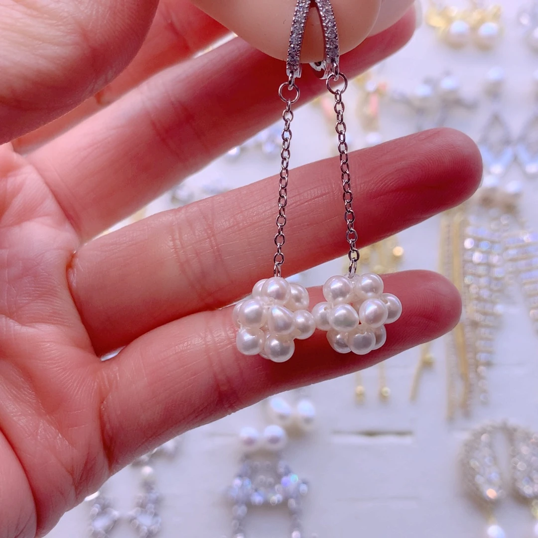 合金耳饰淡水珍珠