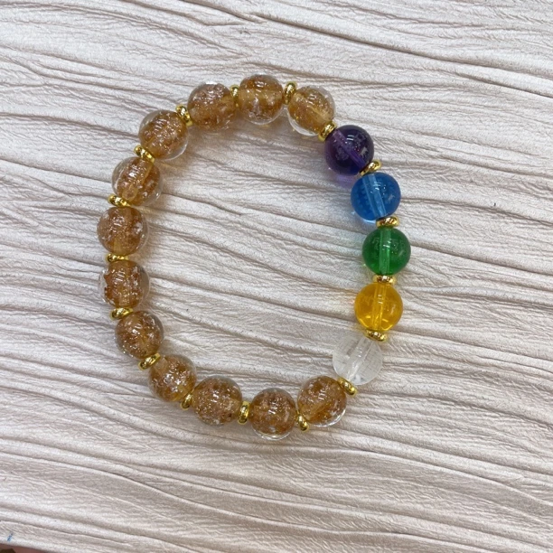 铜合金手链 14006 橙色香灰 咒语 串