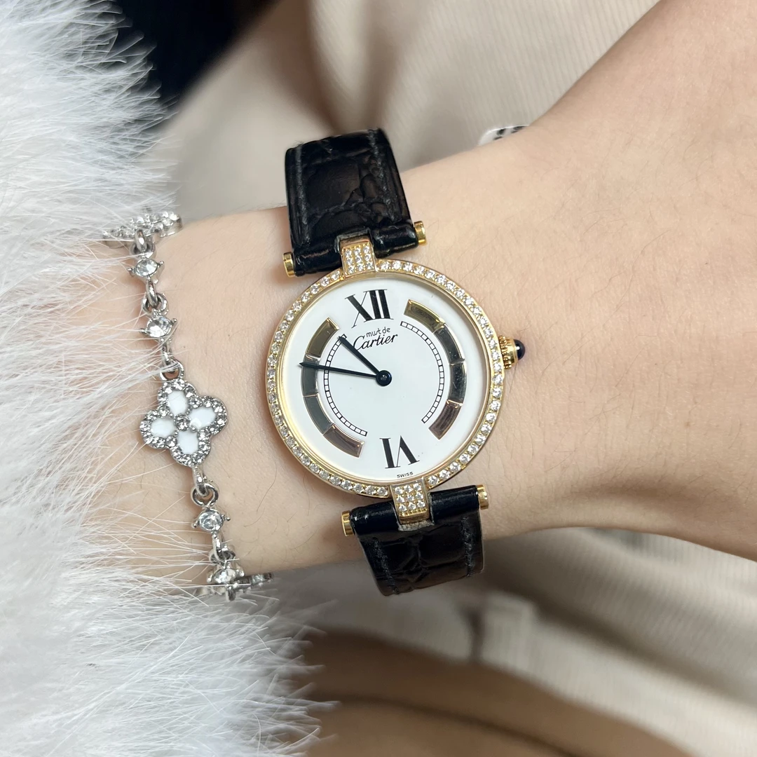 95新 Cartier/卡地亚 Vintage中古表/大饼/表径31/CT035