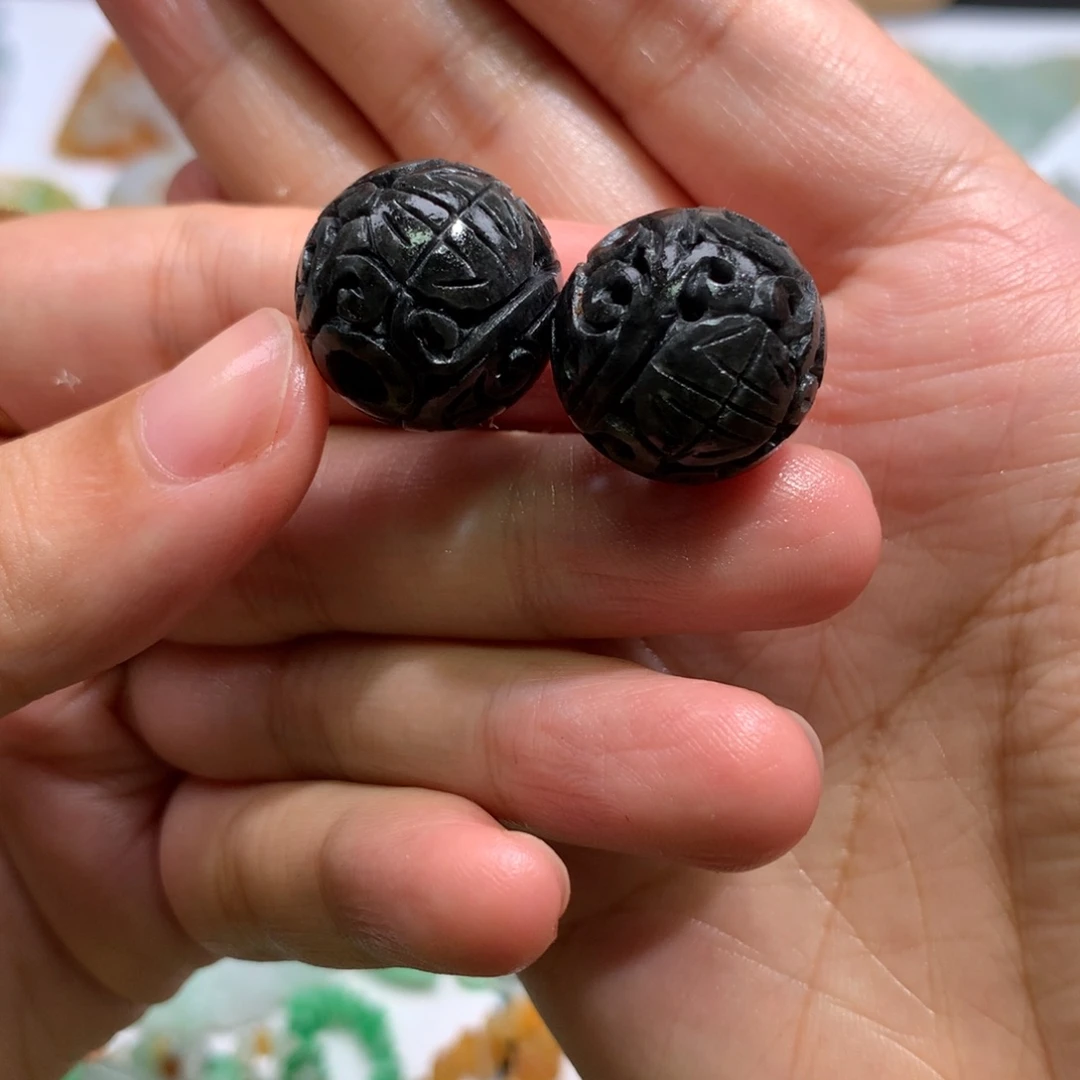 定制翡翠未镶嵌收**福镂空珠