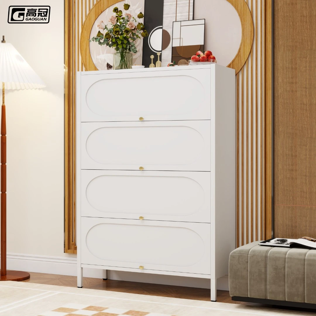 加厚圆压型钢制鞋柜入户玄关门口落地多层防尘大容量收纳鞋柜鞋架