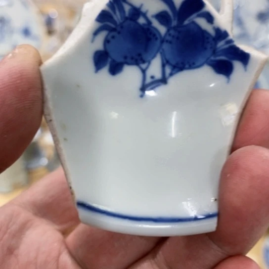 瓷片现代瓷器青花瓷片