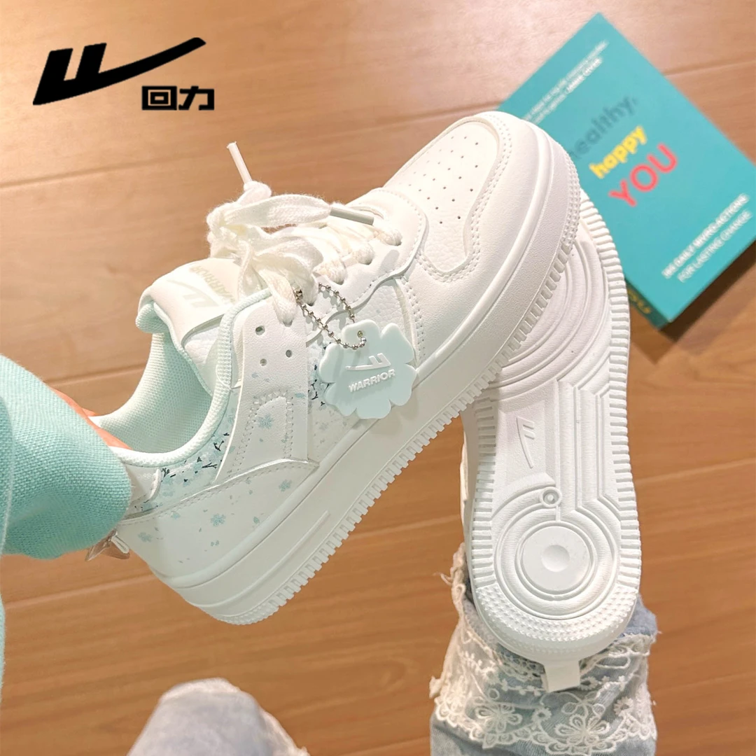 回力秋冬小白鞋女厚底2025冬季新款原创设计百搭保暖棉鞋可爱板鞋