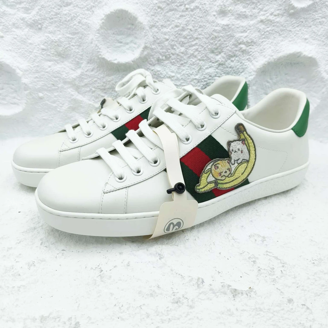 未使用 GUCCI/古驰 7码/41码/古驰漫画印花板鞋