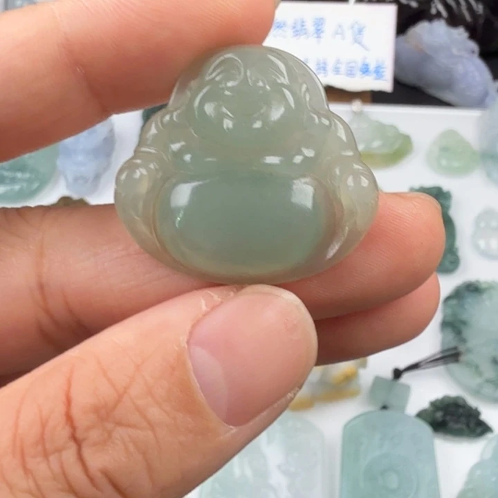 定制翡翠未镶嵌天然翡翠A货佛公