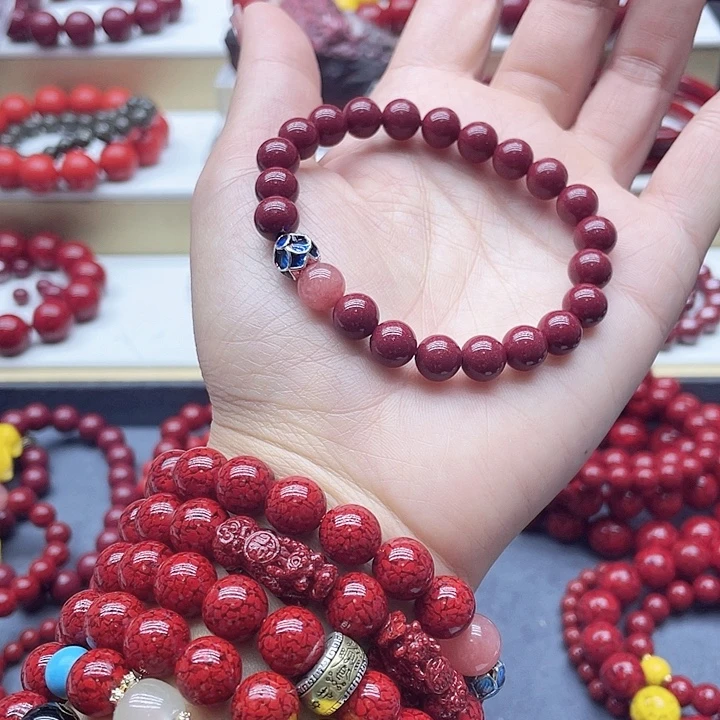 天然辰砂紫金沙莲花太阳石卡10