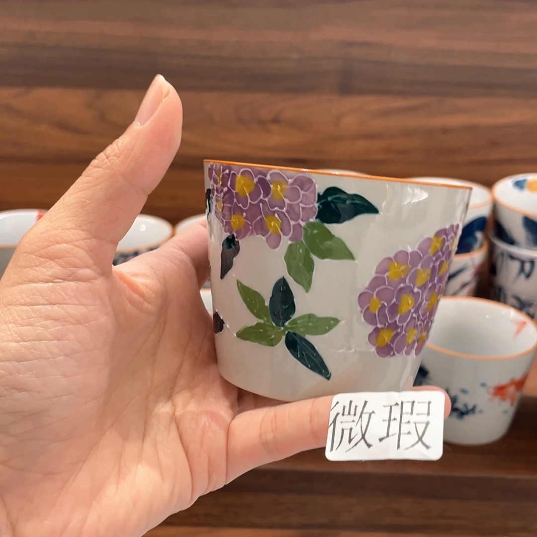 釉下手绘茶具微瑕