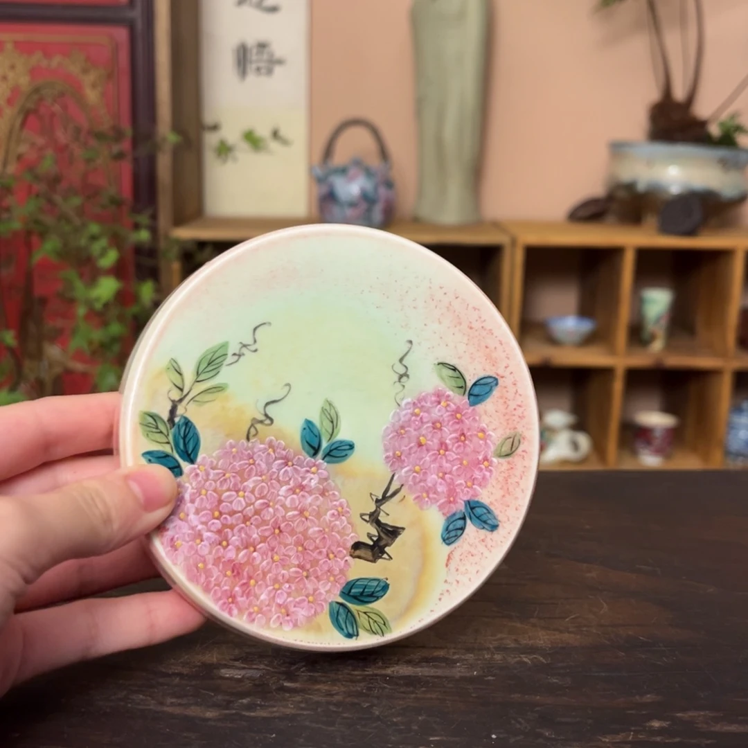 杯柴烧纯手工手绘陶瓷